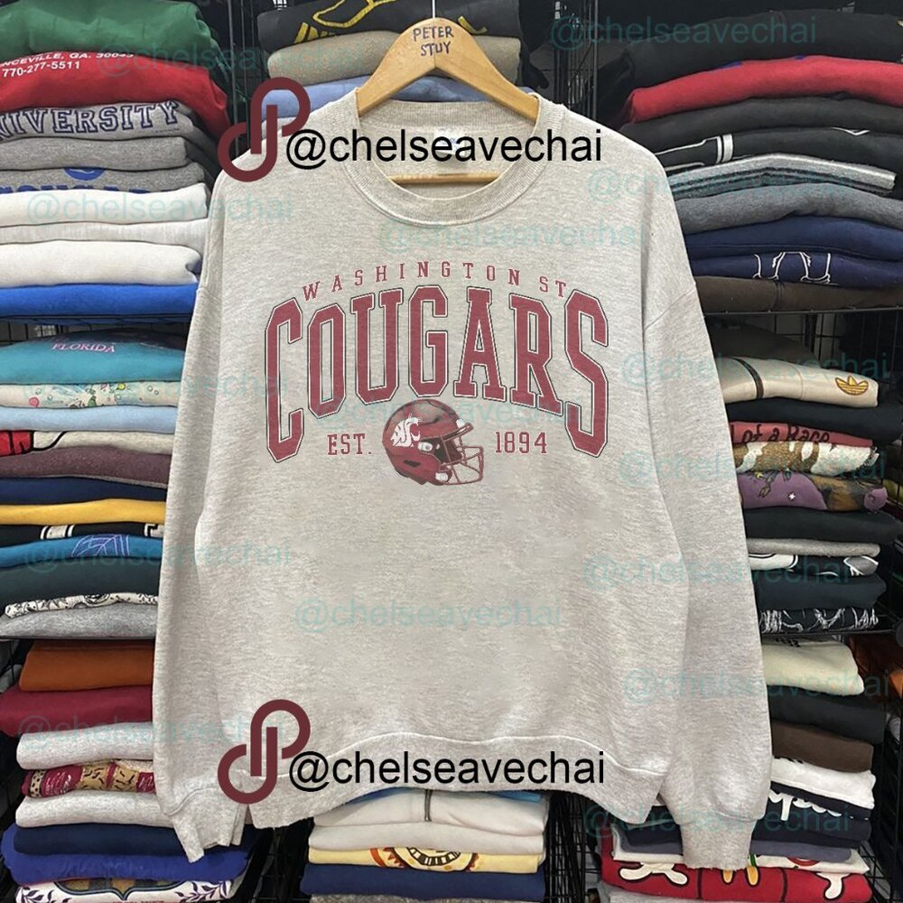 Washington State Cougars Football Sweatshirt, Washington State University Shirt
